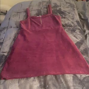 Burgundy body con dress ! Vertical straps.